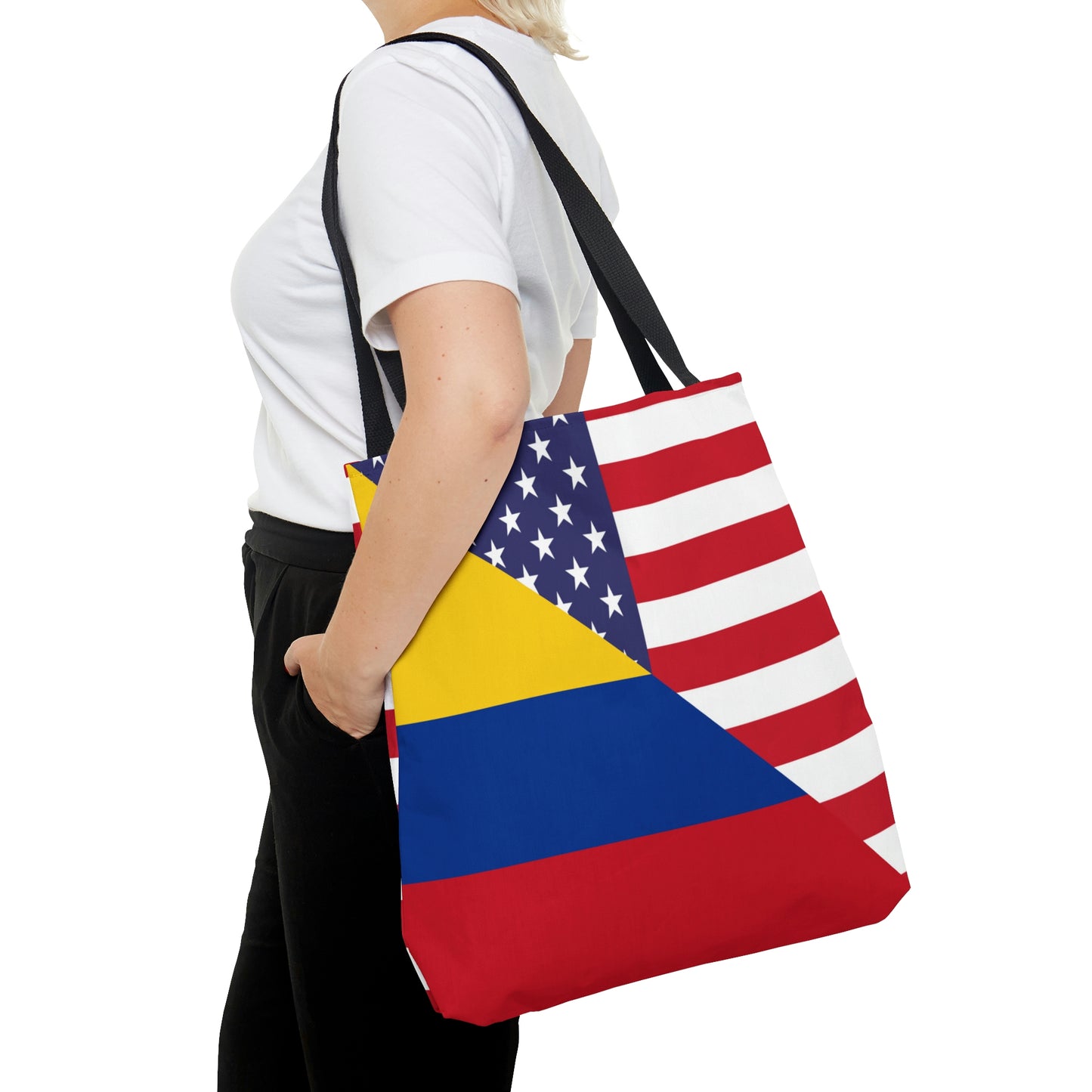 Colombian American Flag Colombia USA Tote Bag | Shoulder Bag