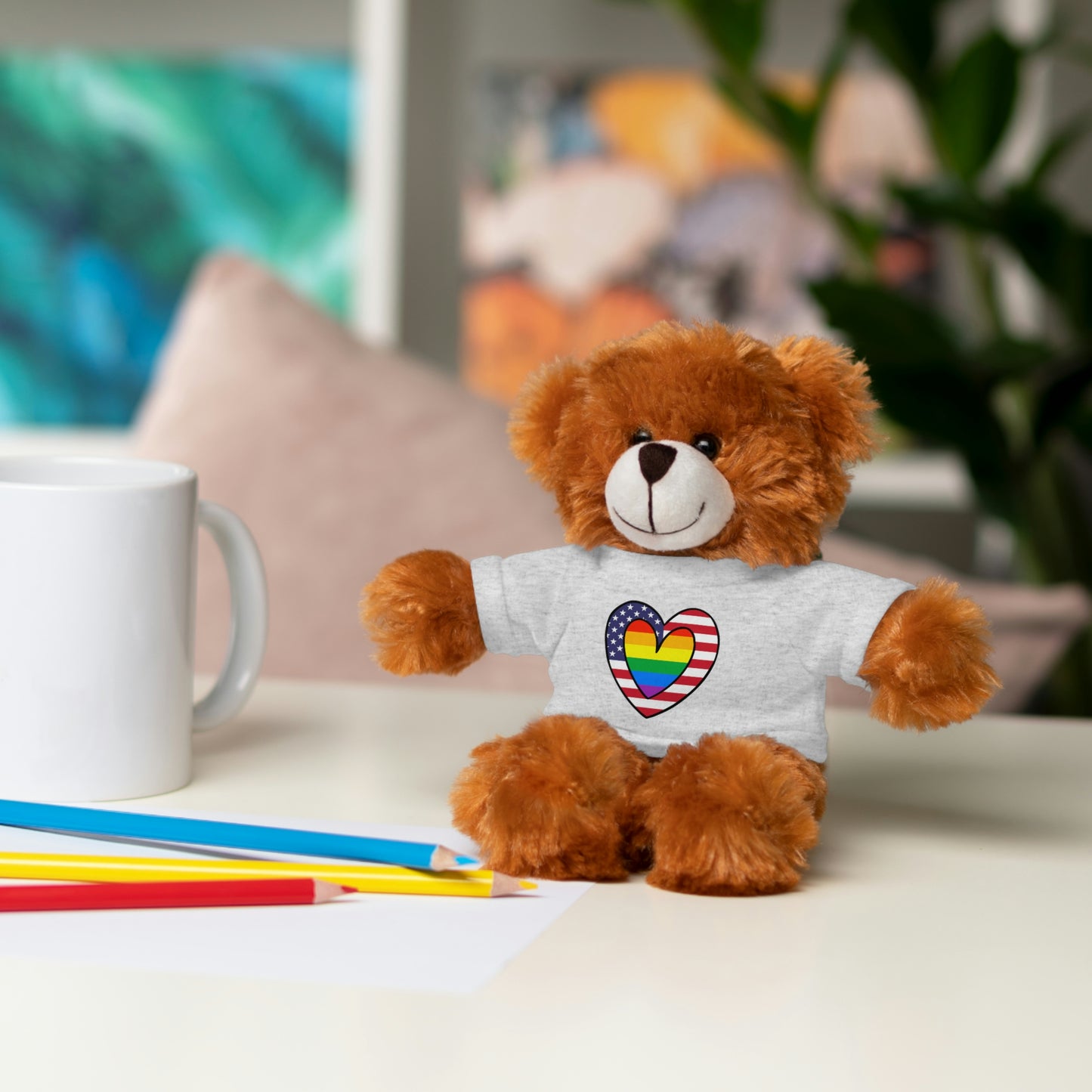 Rainbow Flag Stuffed Animals with Tee Shirt | LGBTQ Pride Valentines Day