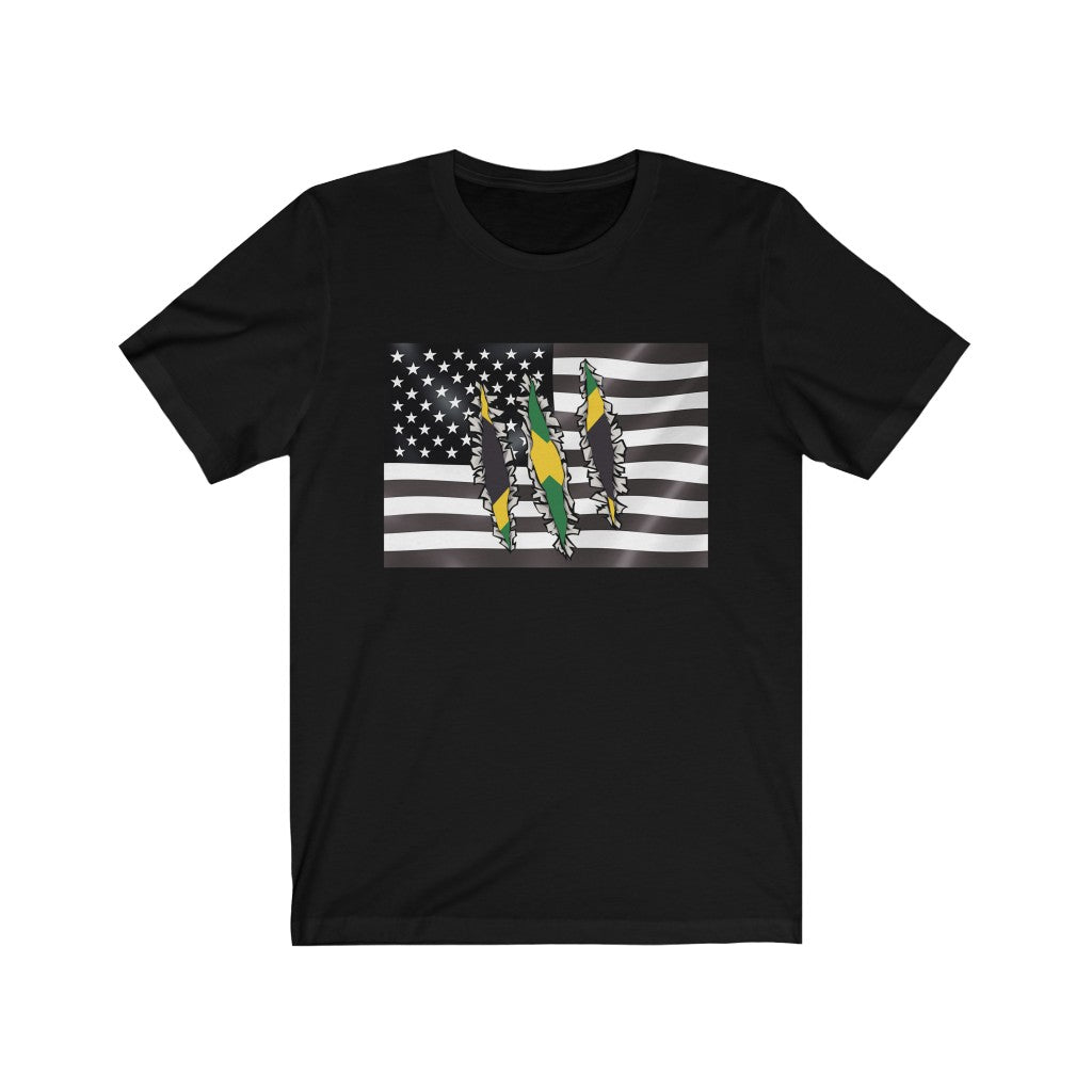 Jamaica America Flag T-Shirt | US Jamaican Men Women Clothing