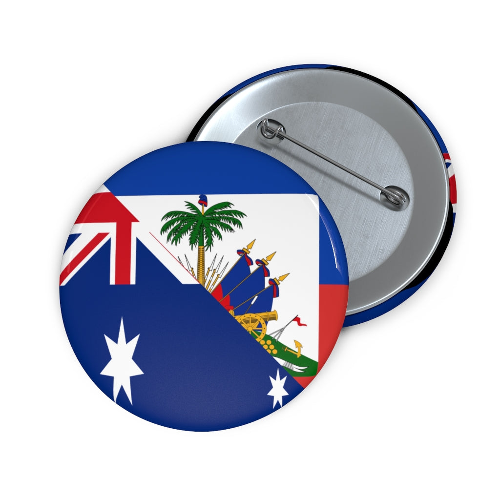 Australian Haitian Flag Pin Button | Australia Haiti Pins