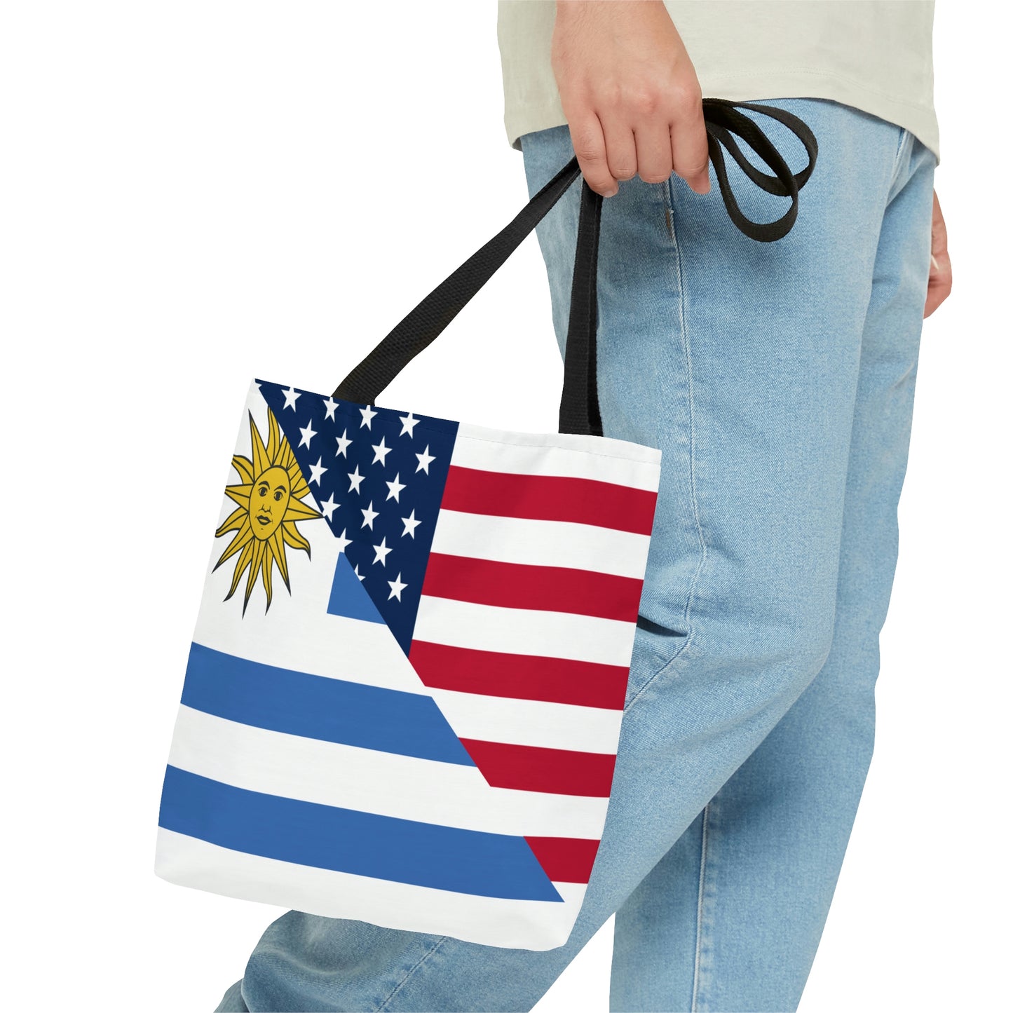 Uruguay American Flag Half Uruguayan USA Tote Bag | Shoulder Bag