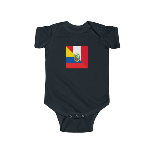 Peruvian Ecuadorian Flag Baby Bodysuit | Ecuador Peru Newborn Clothes