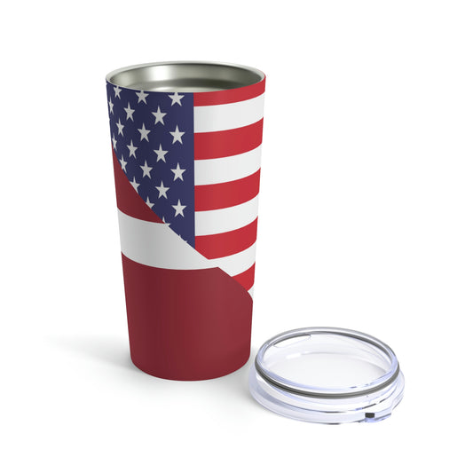 Latvian American Flag Latvia USA Tumbler 20oz