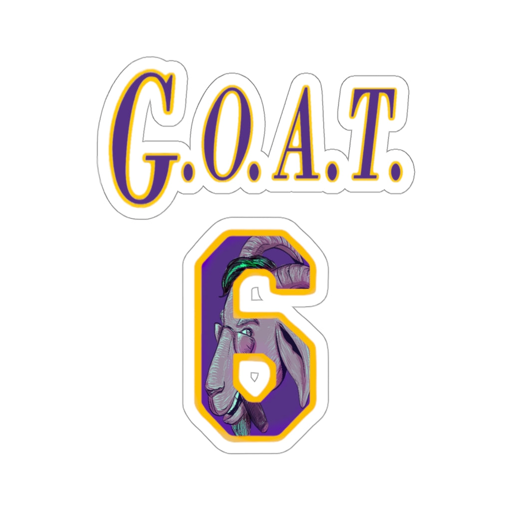 The G.O.A.T. 6 Sticker | Los Angeles Basketball Championship Accessory