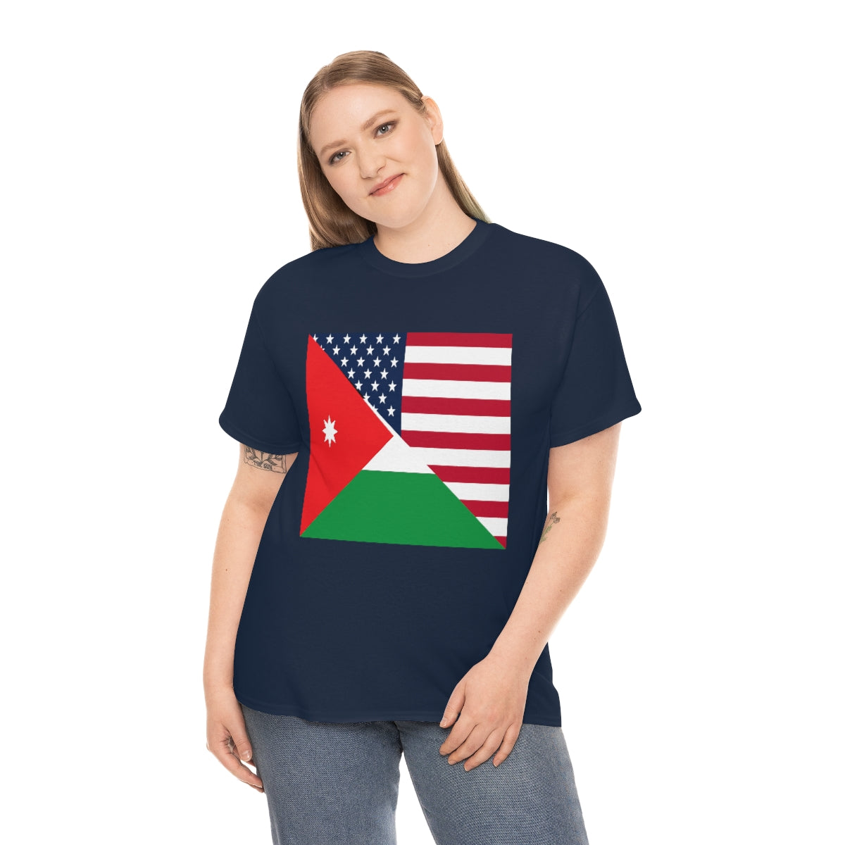 Jordan American Flag Half Jordanian USA T-Shirt | Unisex Tee Shirt