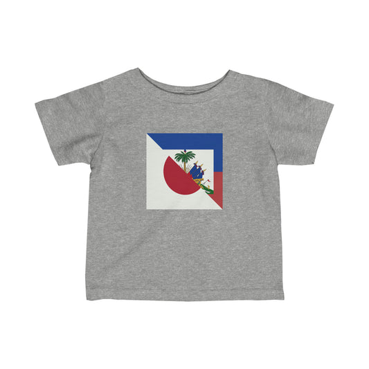 Toddler Haitian Japanese Flag | Half Haiti Japan Toddler Tee Shirt