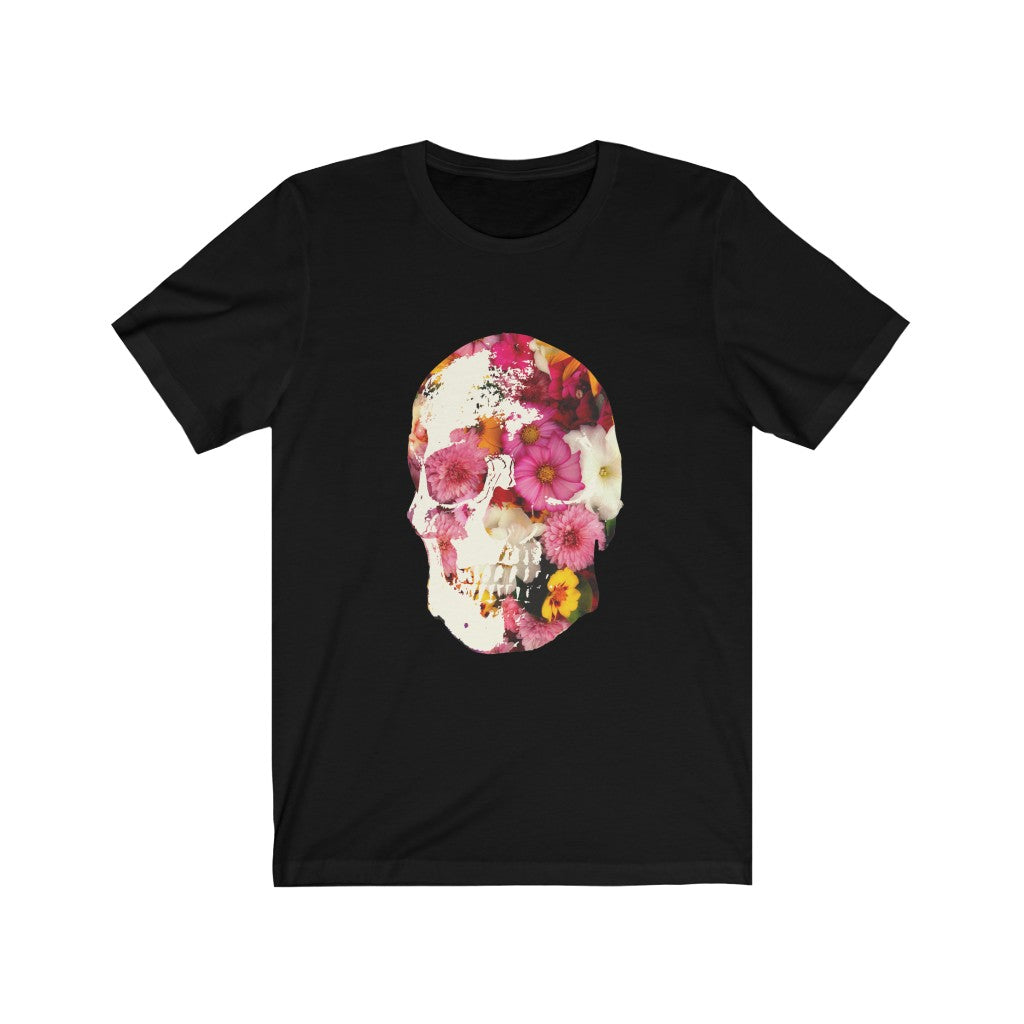 Floral Skull T-Shirt | Flowers Unisex Men Women Tee Shirt