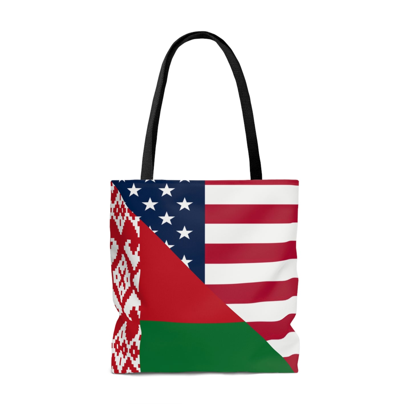 Belarus American Flag Half USA Tote Bag | Shoulder Bag