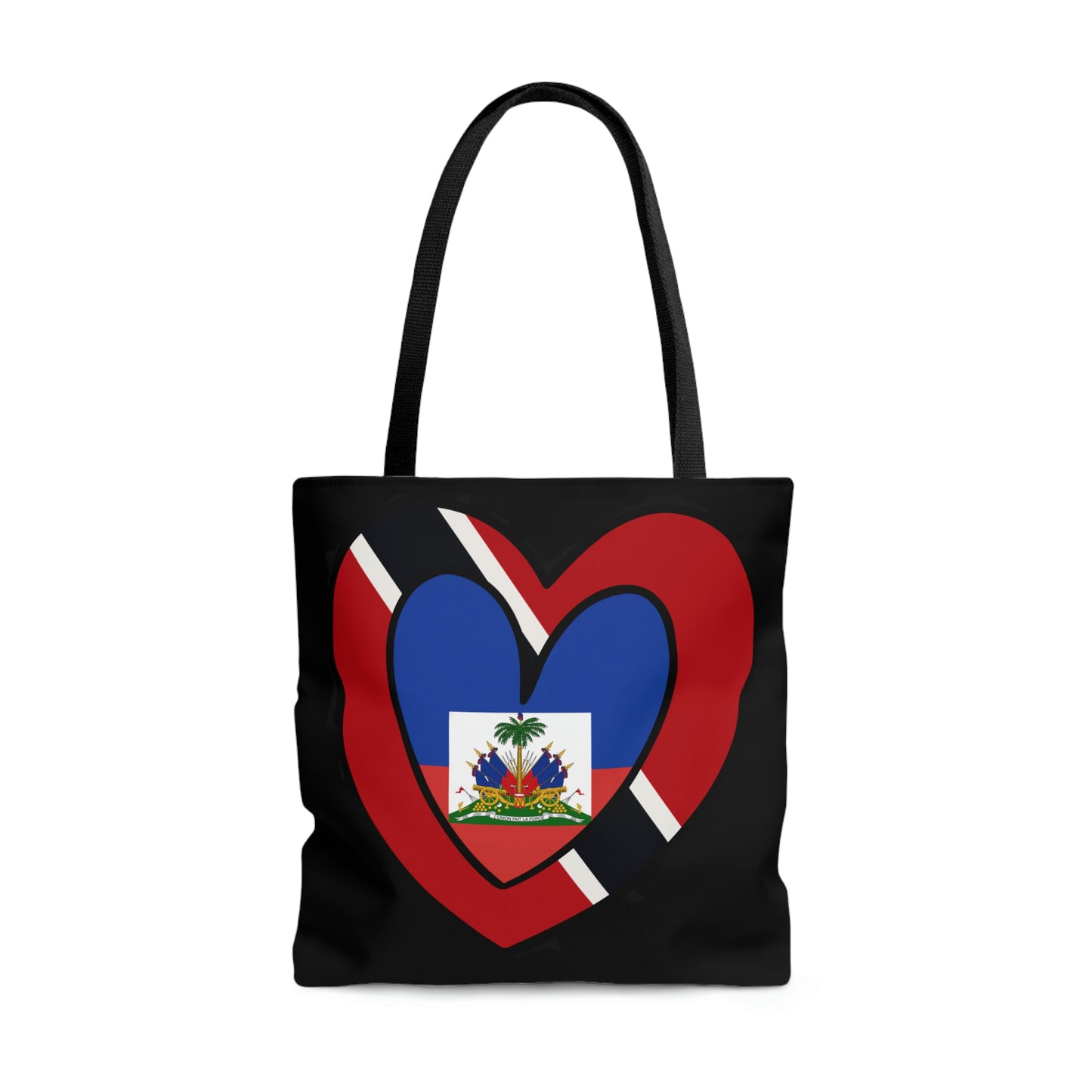 Haitian Trini Flag Heart Haiti Trinidad Tobago Tote Bag | Shoulder Bag