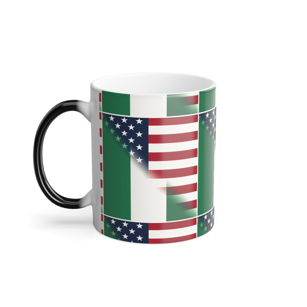 Nigerian American Flag Color Morphing Mug 11oz | Nigeria USA Cup