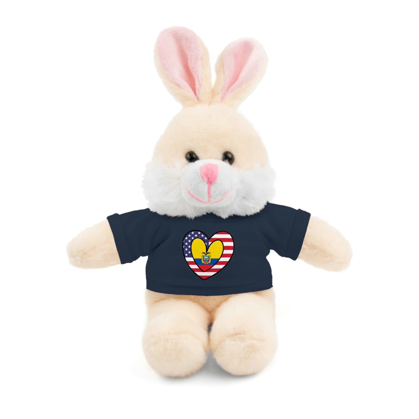 Ecuadorian American Valentines Day Gift Stuffed Animal | Ecuador USA Flag Toy