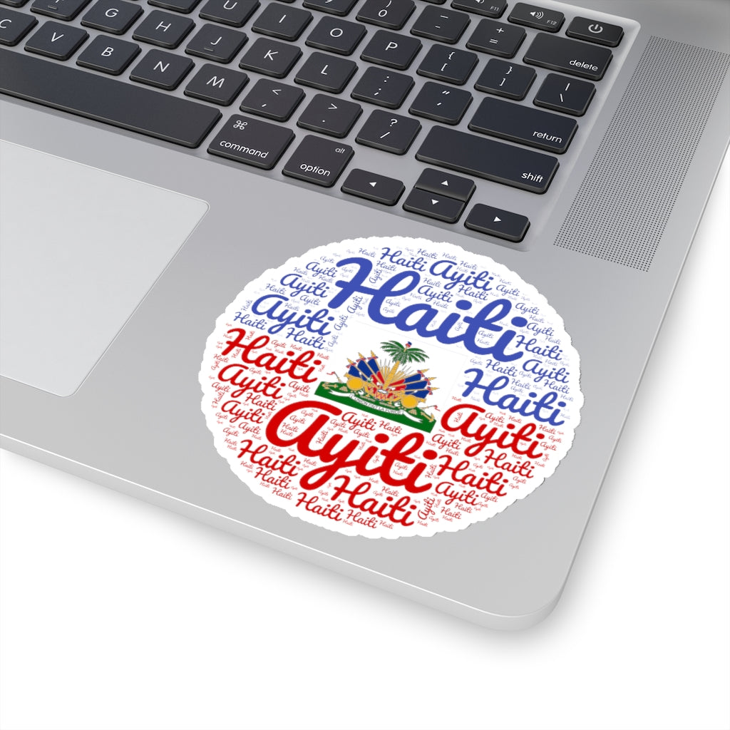 Haiti Ayiti Flag Coat of Arms Sticker | Haiti Accessory