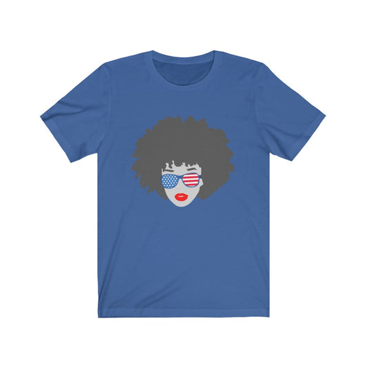 American Woman USA Flag Glasses T-Shirt