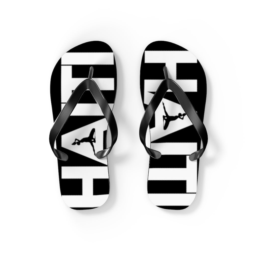 Haiti Black & White Flip Flops | Haitian Summer Sandals