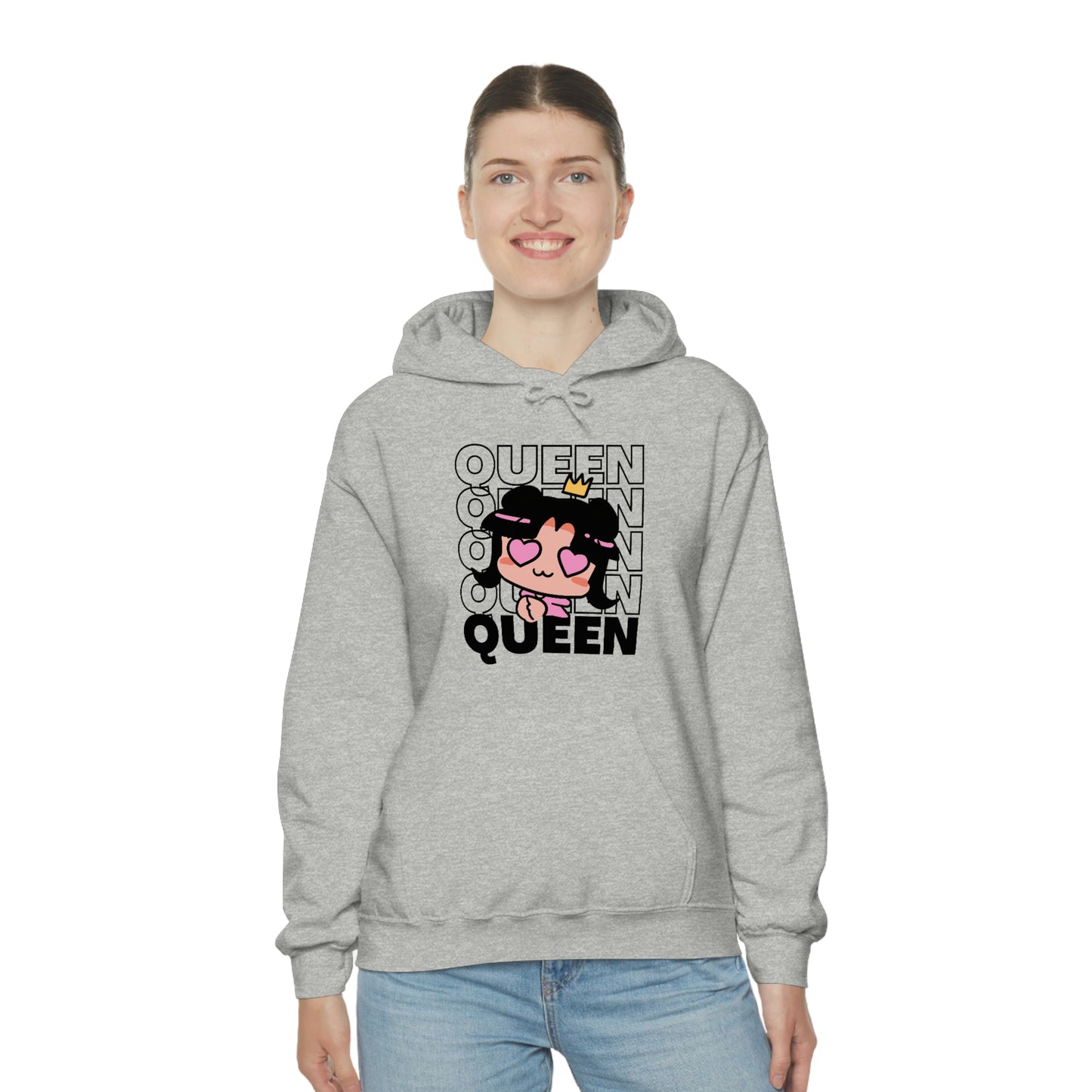 Anime Queen Royalty Crown Hoodie | Unisex Pullover Hooded Sweatshirt