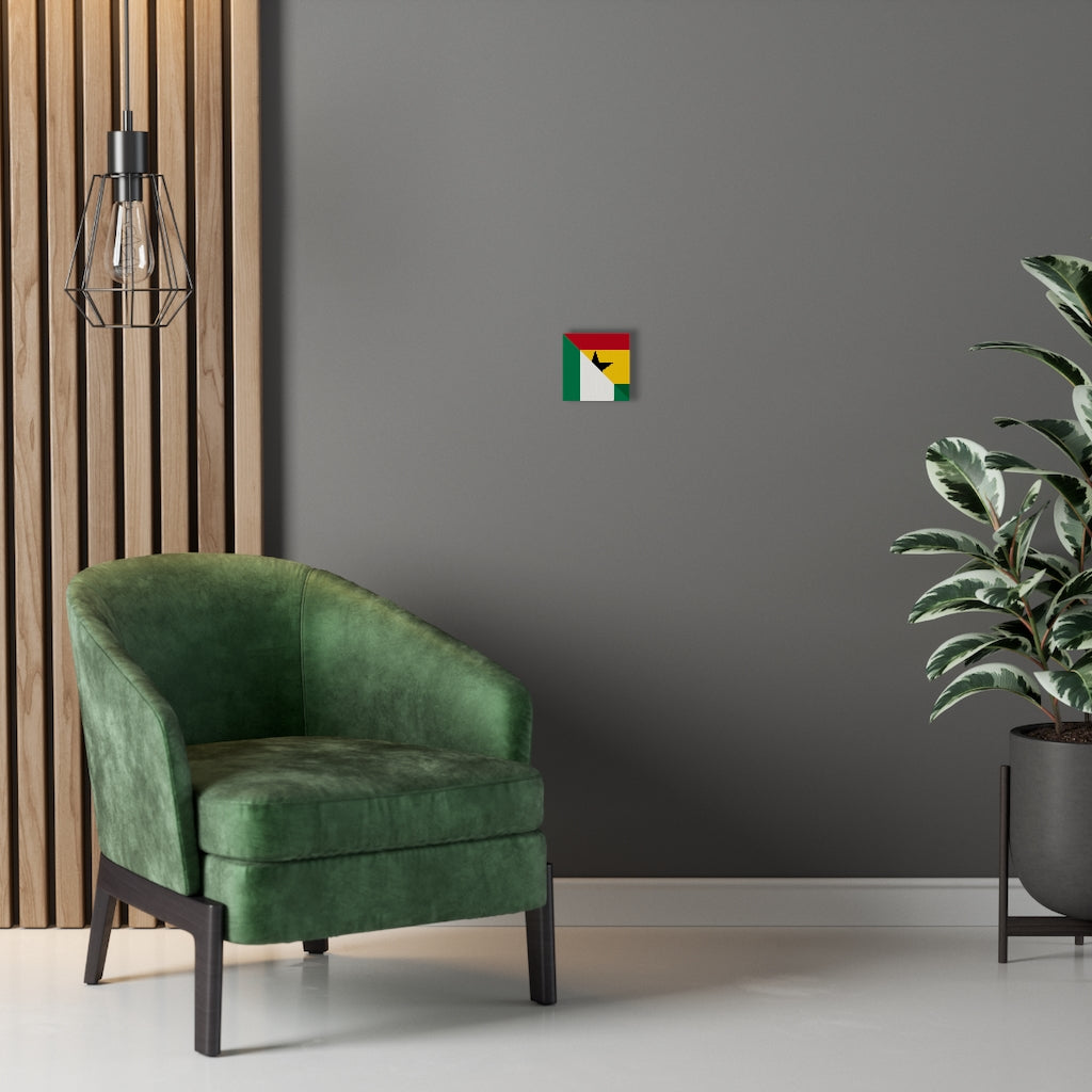 Nigerian Ghanaian Flag Canvas Gallery Wraps | Nigeria Ghana Naija