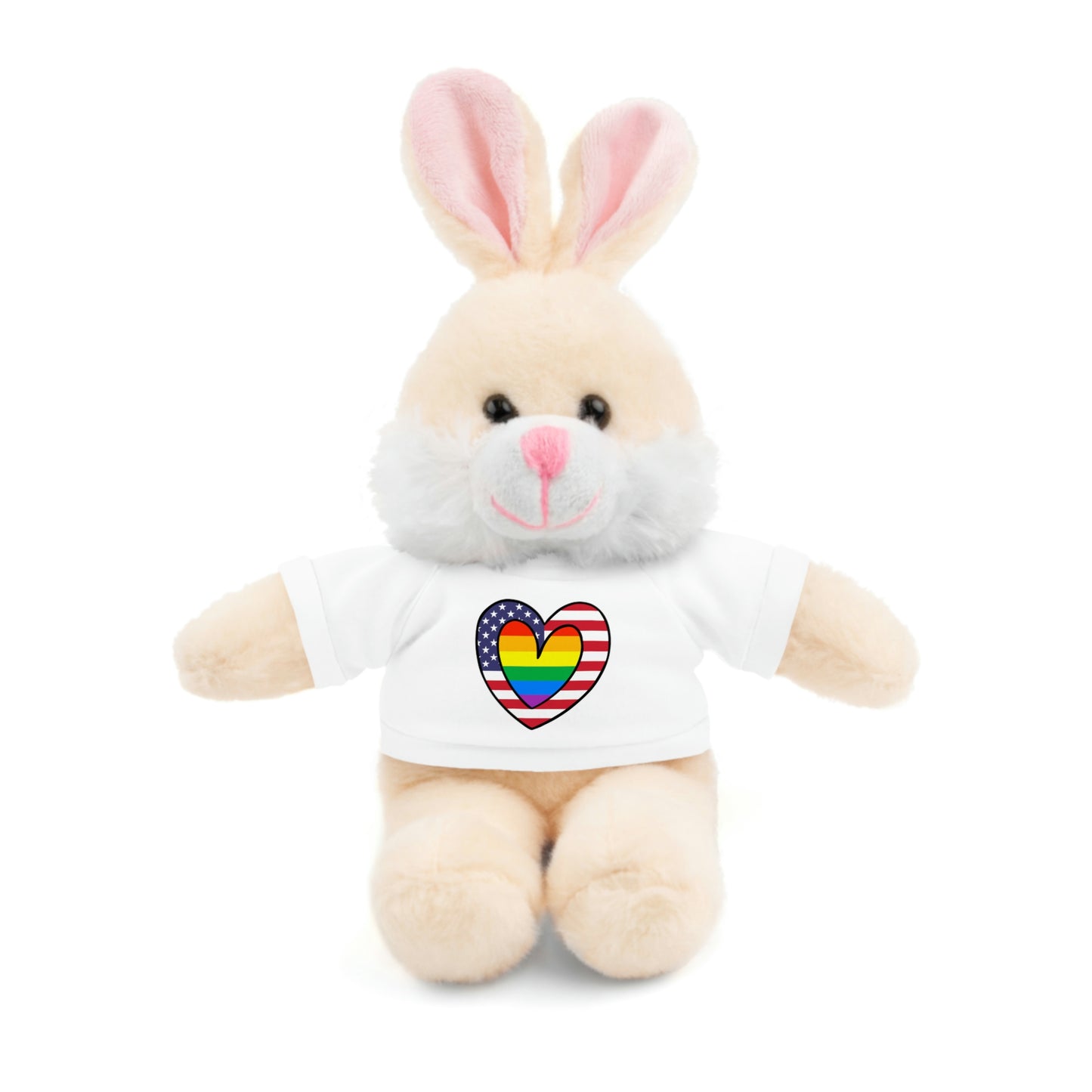 Rainbow Flag Stuffed Animals with Tee Shirt | LGBTQ Pride Valentines Day