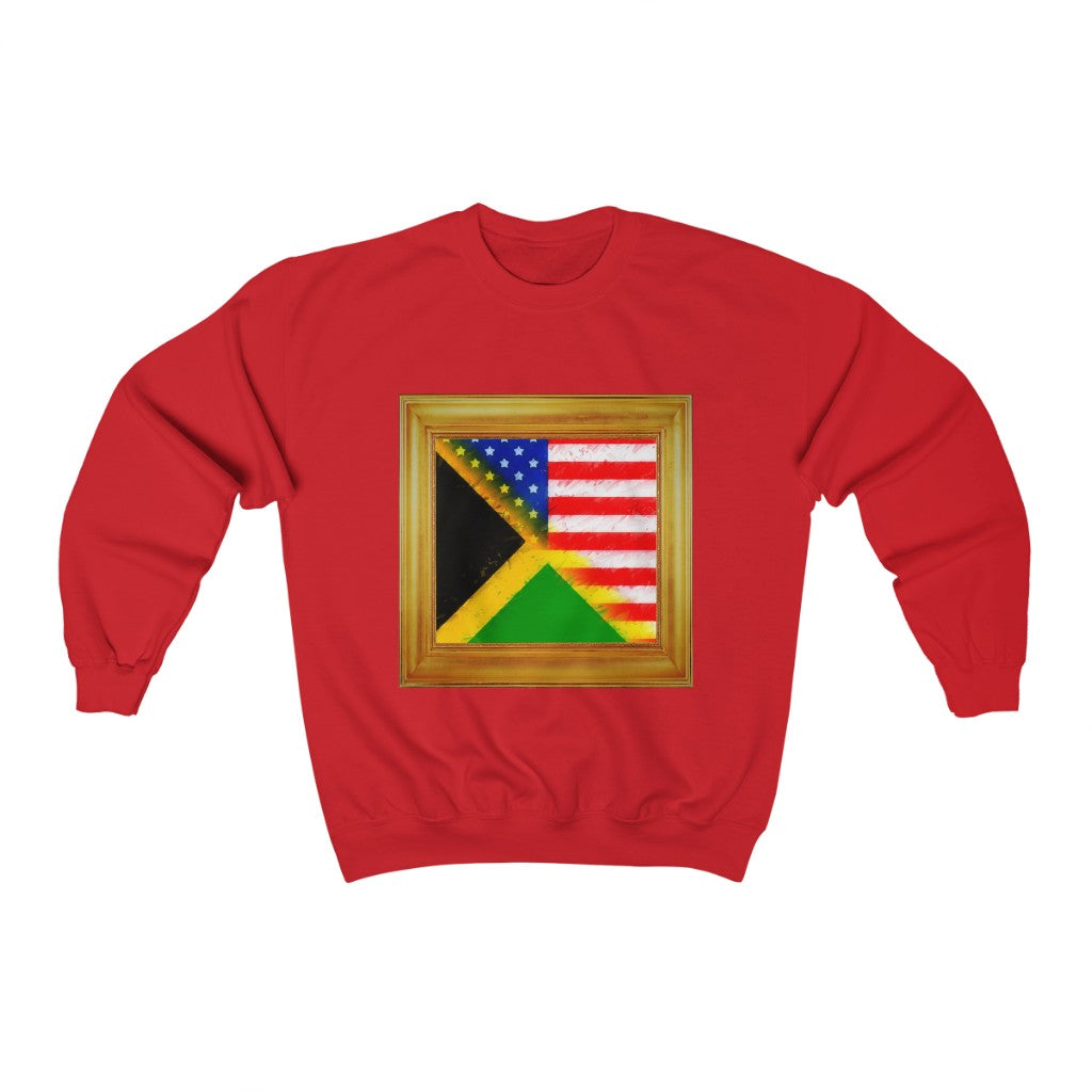 Jamaican-American Flag Crewneck Sweatshirt