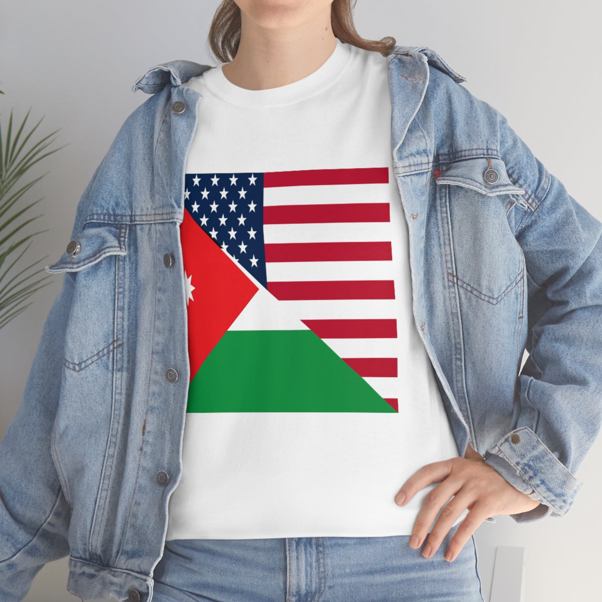 Jordan American Flag Half Jordanian USA T-Shirt | Unisex Tee Shirt