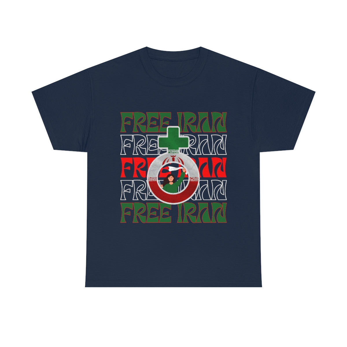 Free Iran Protest Tee Shirt | Unisex Iranian Flag T-Shirt