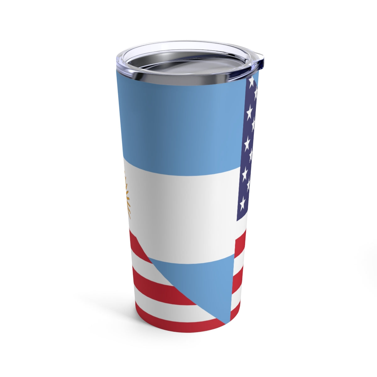 Argentina American Flag Argentinian USA Half Tumbler 20oz