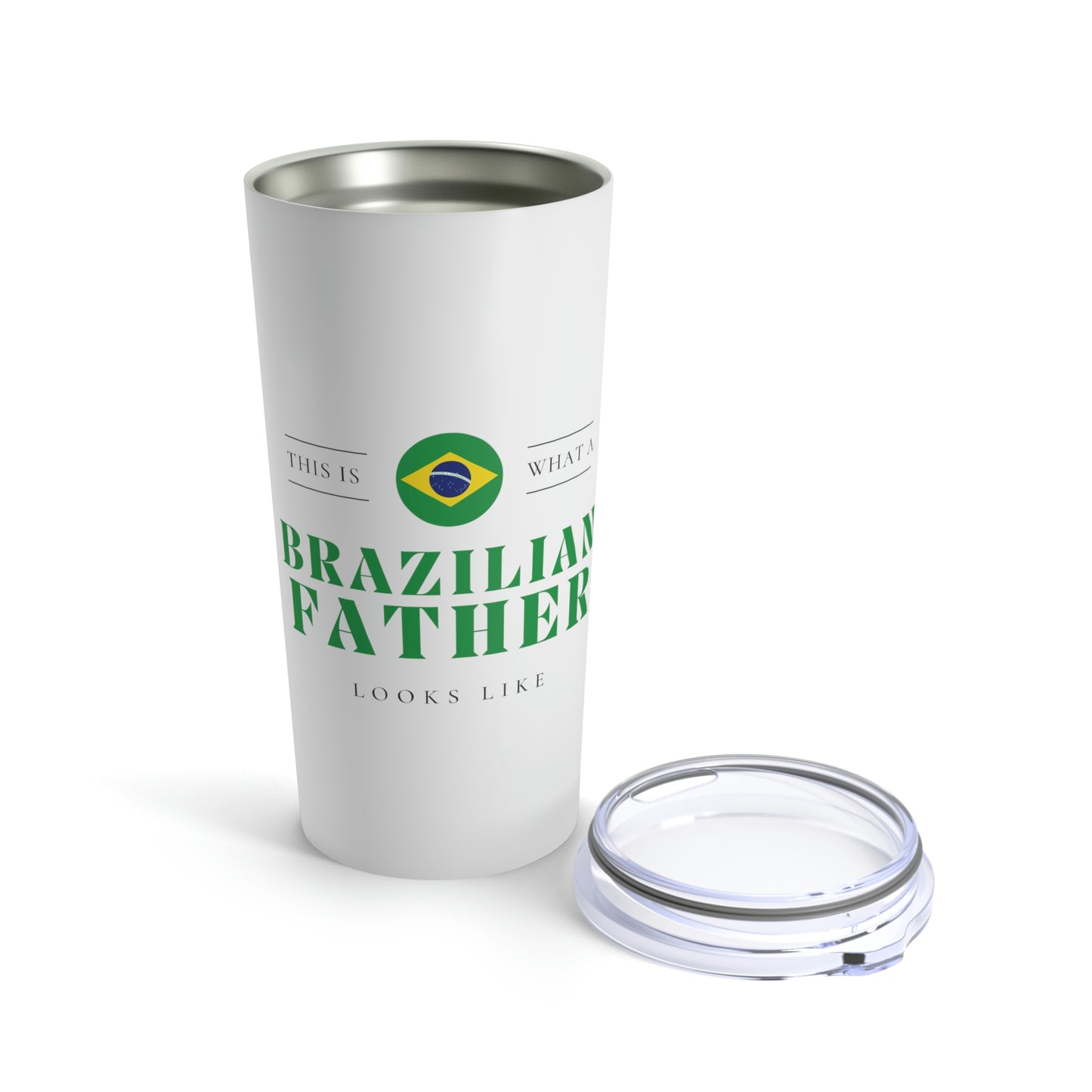 Brazilian Father Looks Like Brazil Dad Tumbler 20oz Beverage Container