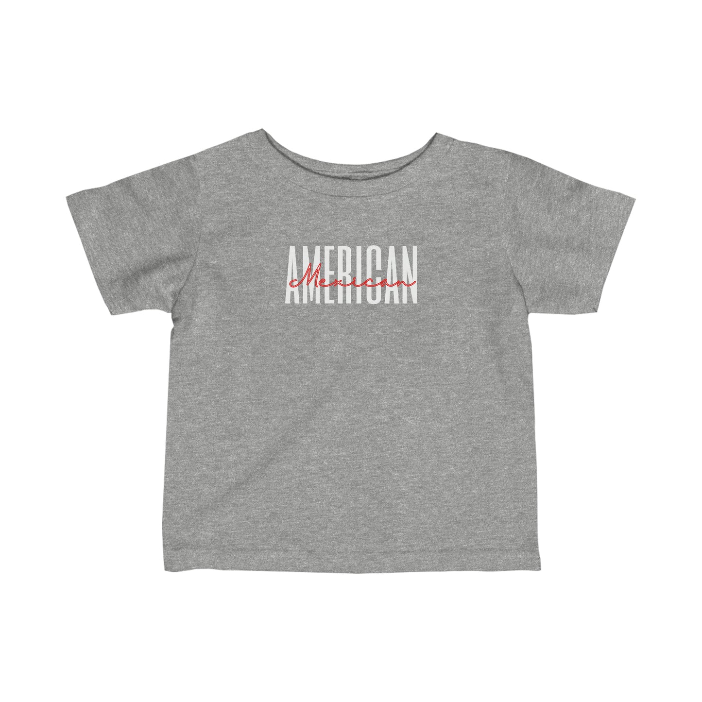 Infant Mexican American Flag Mexico Color Text Toddler Tee Shirt