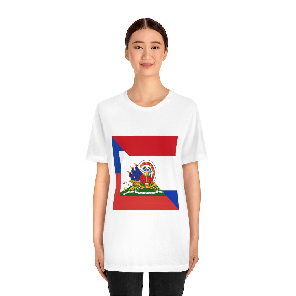 Half Haitian Paraguayan Flag Tee | Haiti Paraguay Men Women Shirt