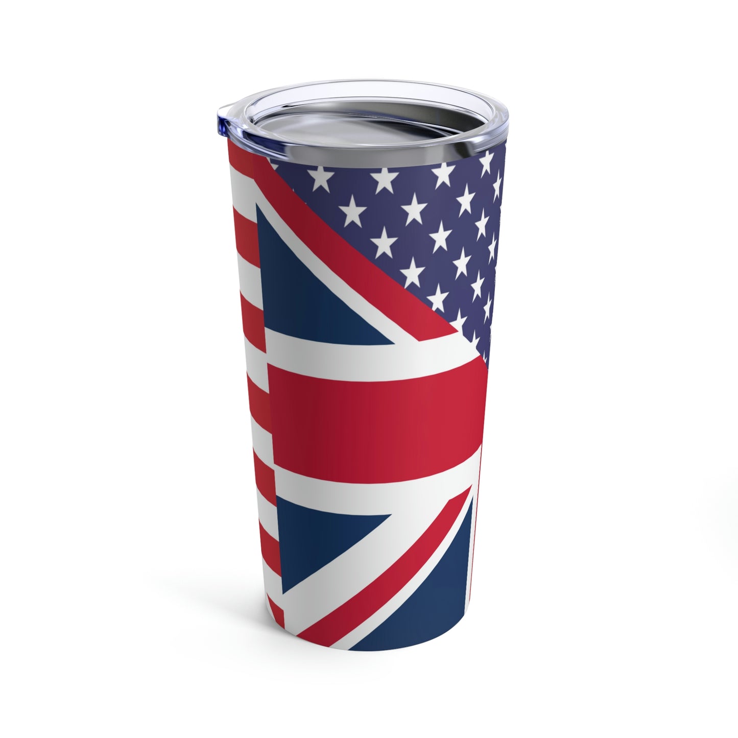 English American Flag United Kingdom USA Tumbler 20oz