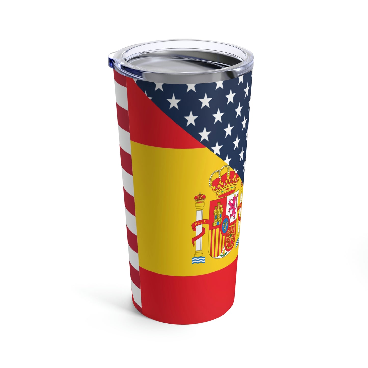 Spain American Flag Half Spanish USA Tumbler 20oz