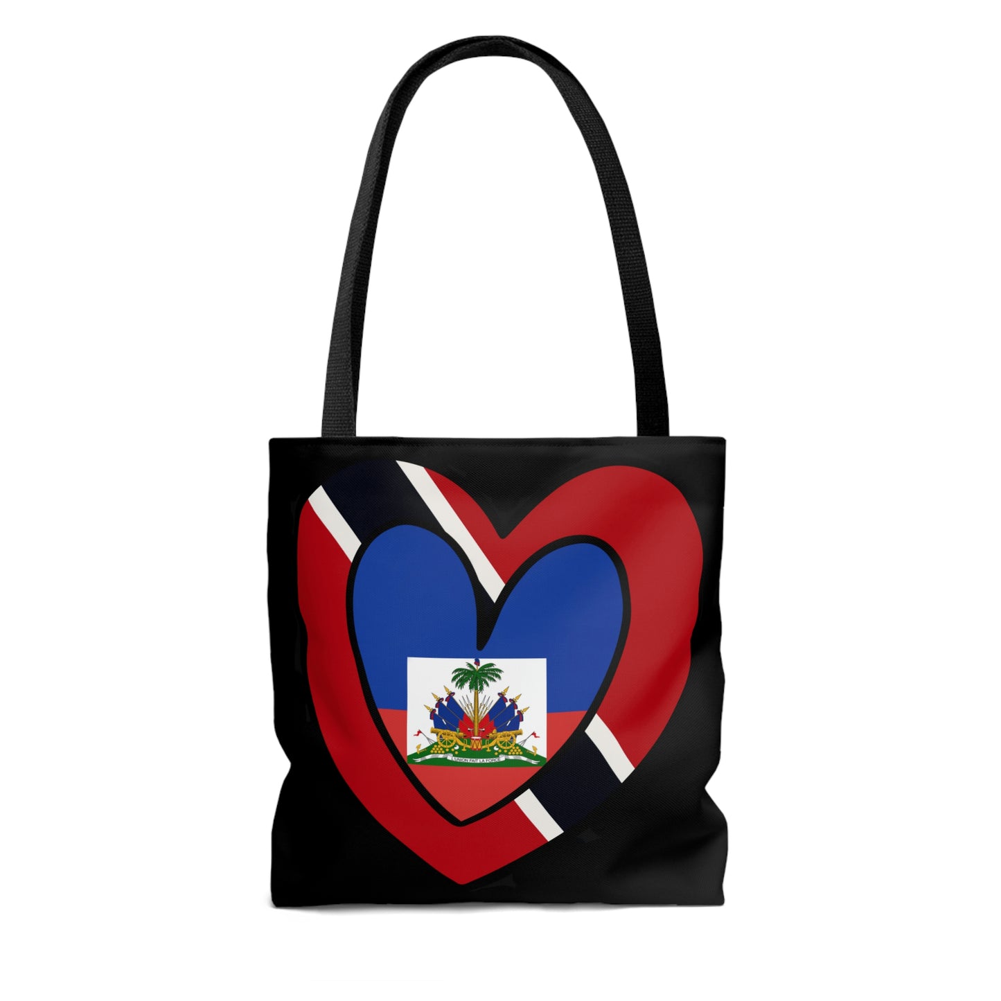 Haitian Trini Flag Heart Haiti Trinidad Tobago Tote Bag | Shoulder Bag