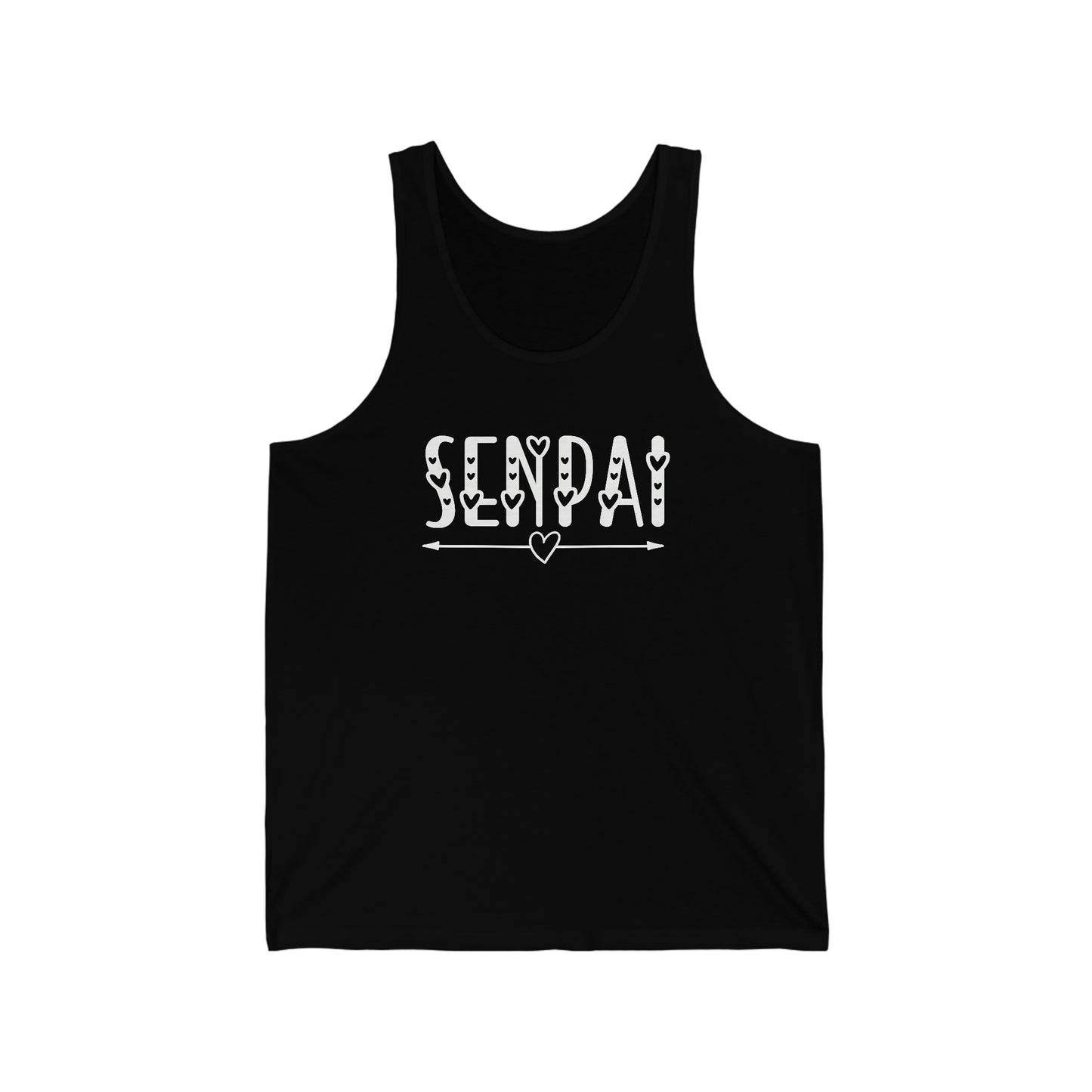 Senpai Hearts Anime Unisex Tank Top