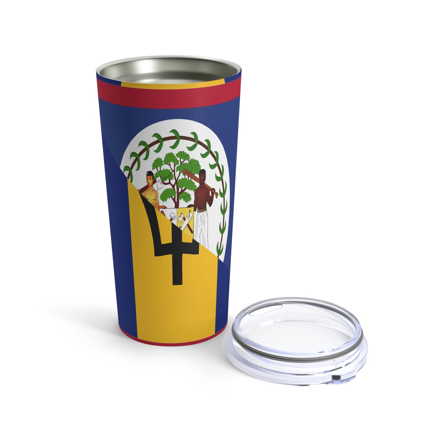 Belizean Bajan Flag 2 Barbados Belize Tumbler 20oz