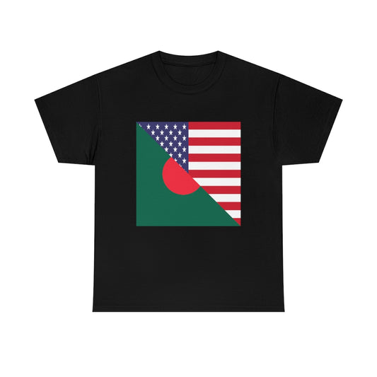 Bangladesh American Flag Tee Shirt | Unisex Bangladeshi USA Tshirt