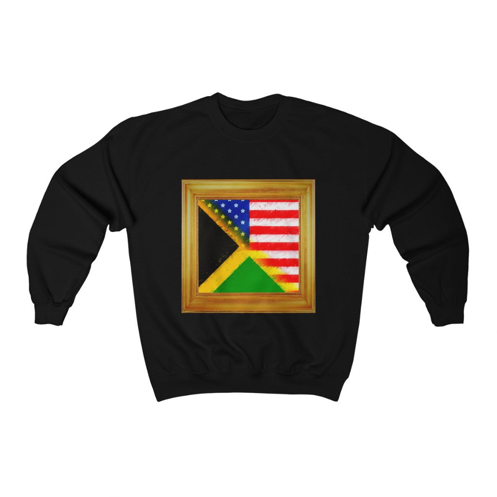 Jamaican-American Flag Crewneck Sweatshirt