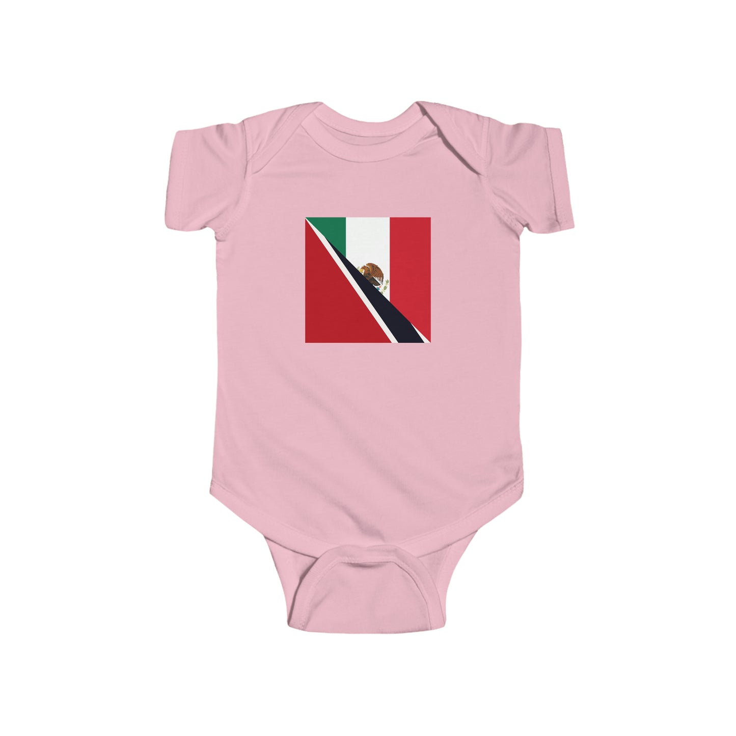 Trini Mexican Flag Half Trinidad Tobago Mexico Baby Bodysuit | Newborn Boy Girl