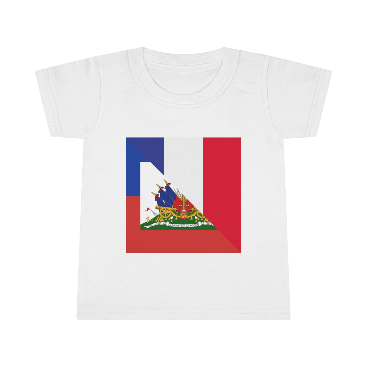 Toddler French Haitian Flag T-Shirt | France Haiti Boy Girl Shirt