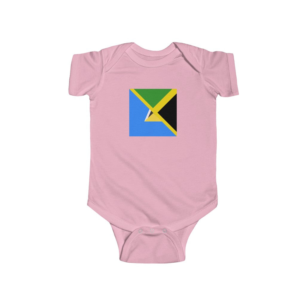 Jamaica St. Lucian Flag Baby Bodysuit | Jamaican St. Lucia Boy Girl