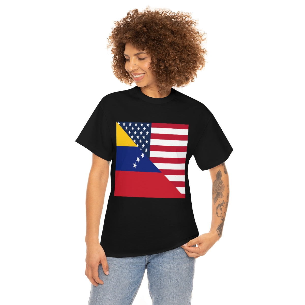 Venezuela American Flag Half Venezuelan USA T-Shirt | Unisex Tee Shirt