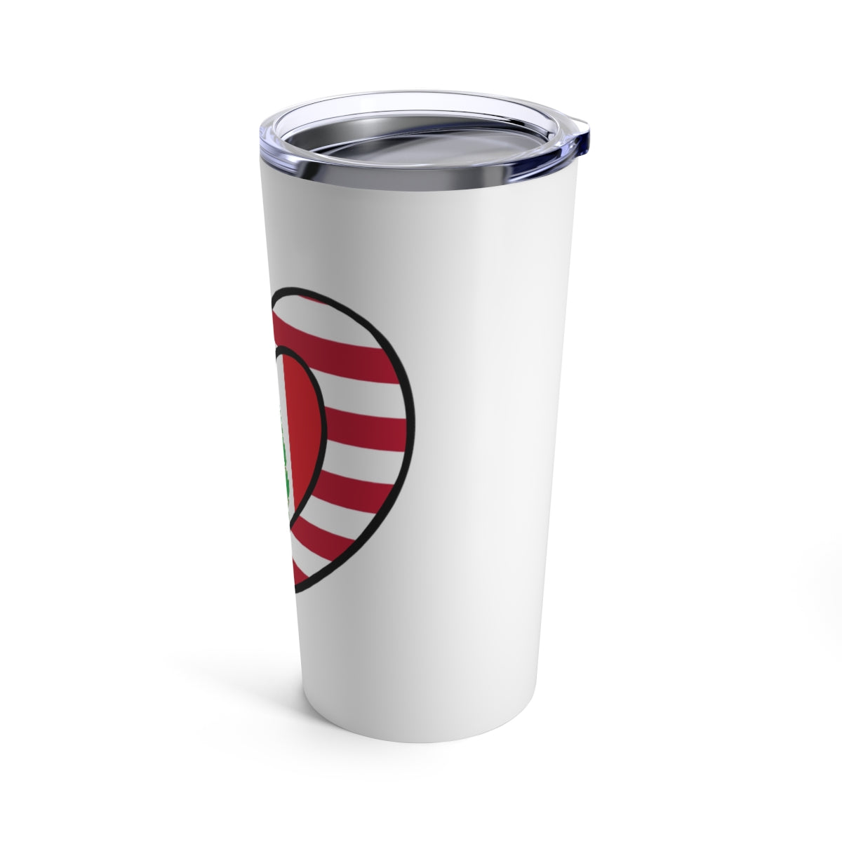 American Peruvian Flag Inner Heart USA Peru Tumbler 20oz