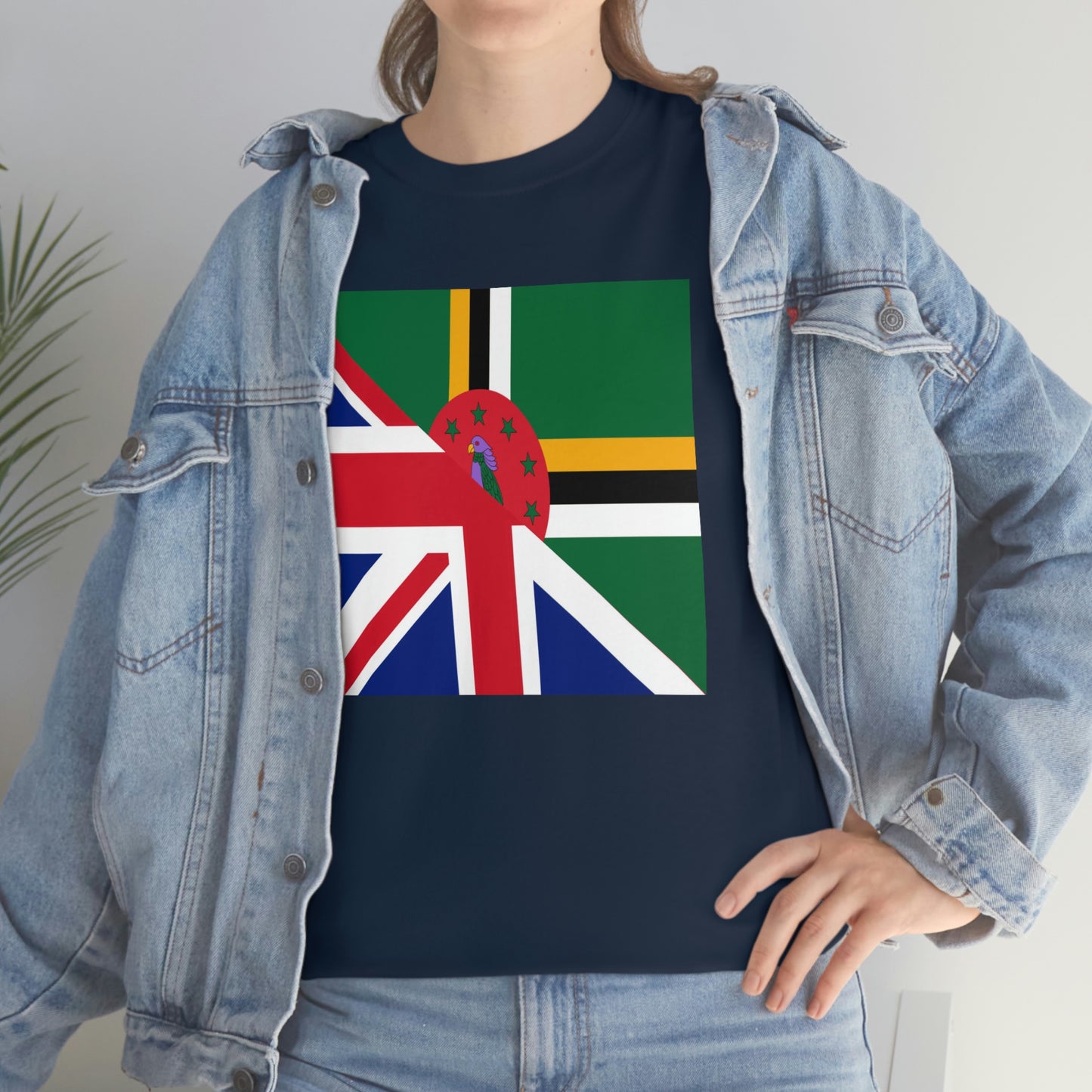 UK Union Jack Dominica Flag Half Dominican United Kingdom T-Shirt | Unisex Tee Shirt