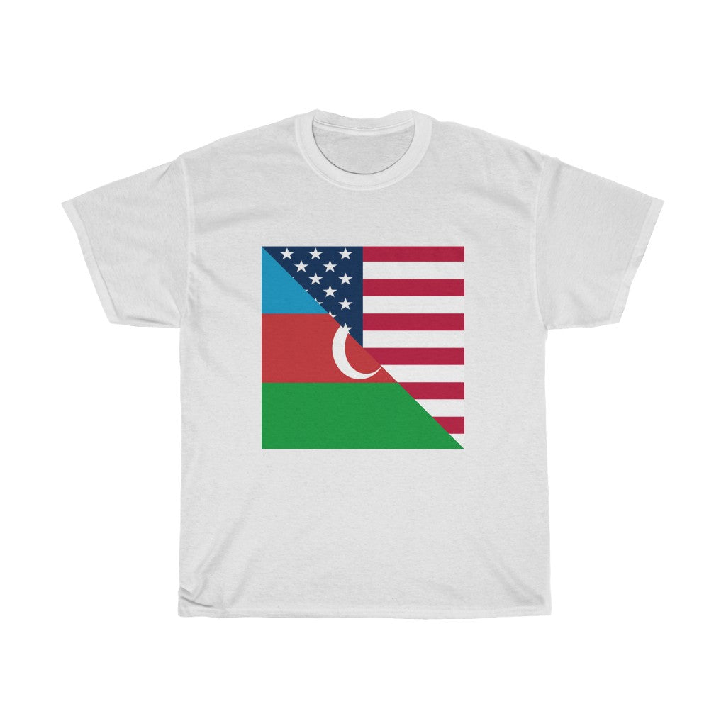 Azerbaijan American Flag T-Shirt | Unisex USA Tee