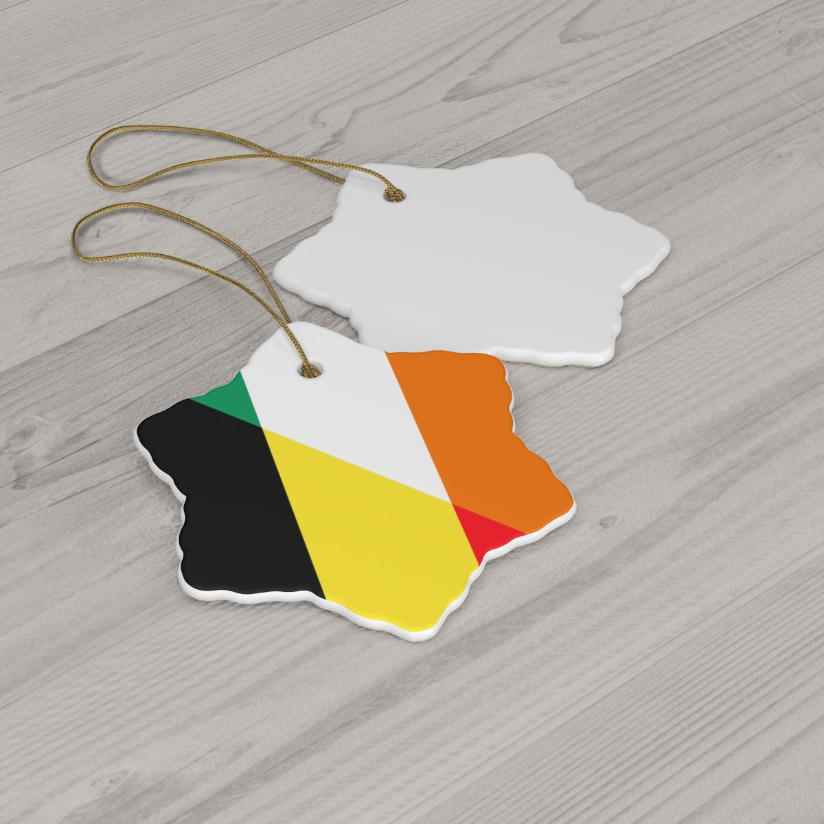 Irish German Flag Ceramic Ornaments | Ireland Germany Holiday Christmas Tree