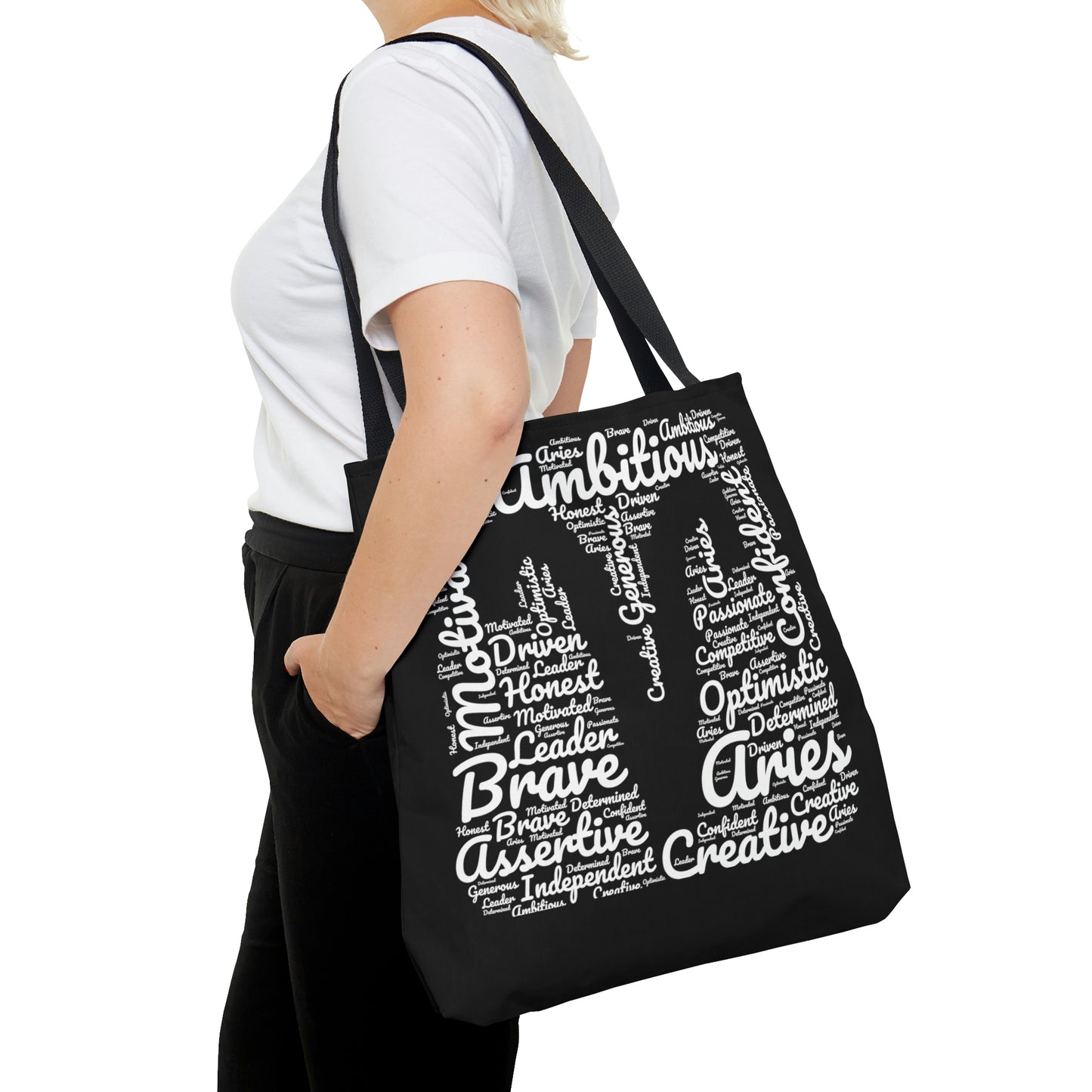 Aries Zodiac Sign Astrology White Tote Bag | Shoulder Bag