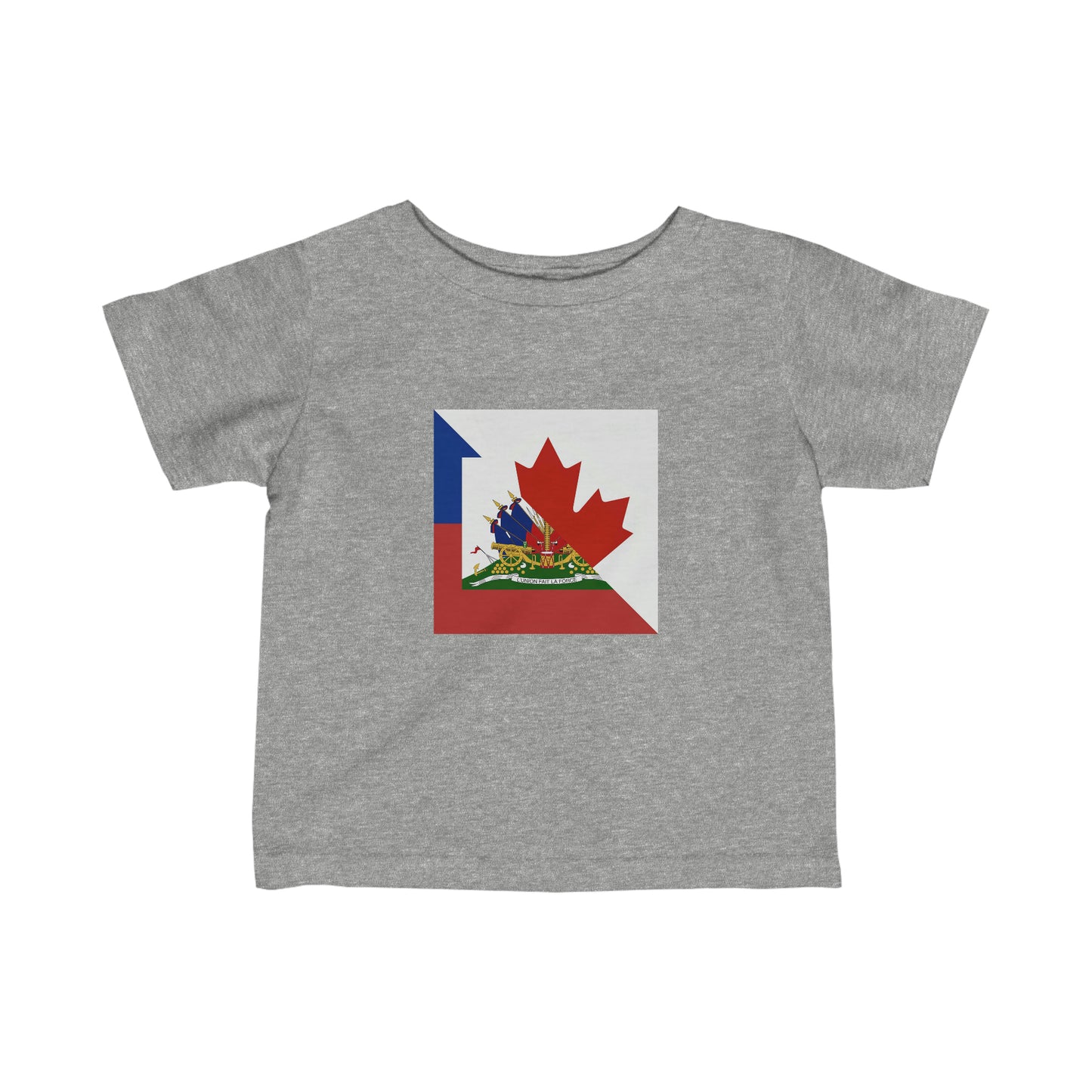 Infant Haitian Canadian Flag | Half Haiti Canada Canadien Toddler Tee Shirt