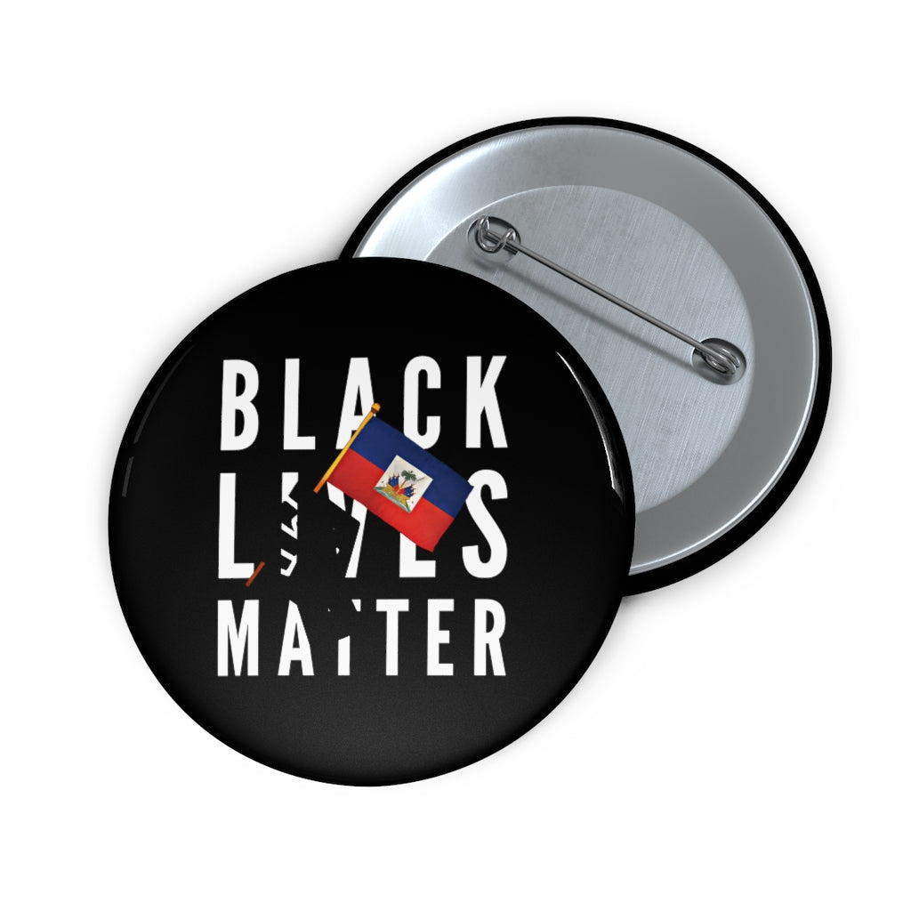 Black Lives Matter Haitian Flag Pin Button | BLM Haiti