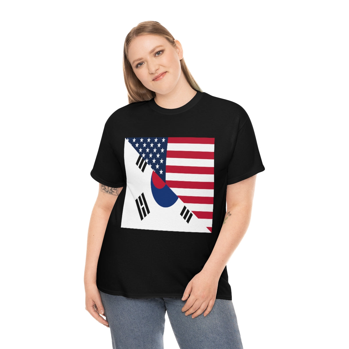 South Korean American Flag Half South Korea USA T-Shirt | Unisex Tee Shirt