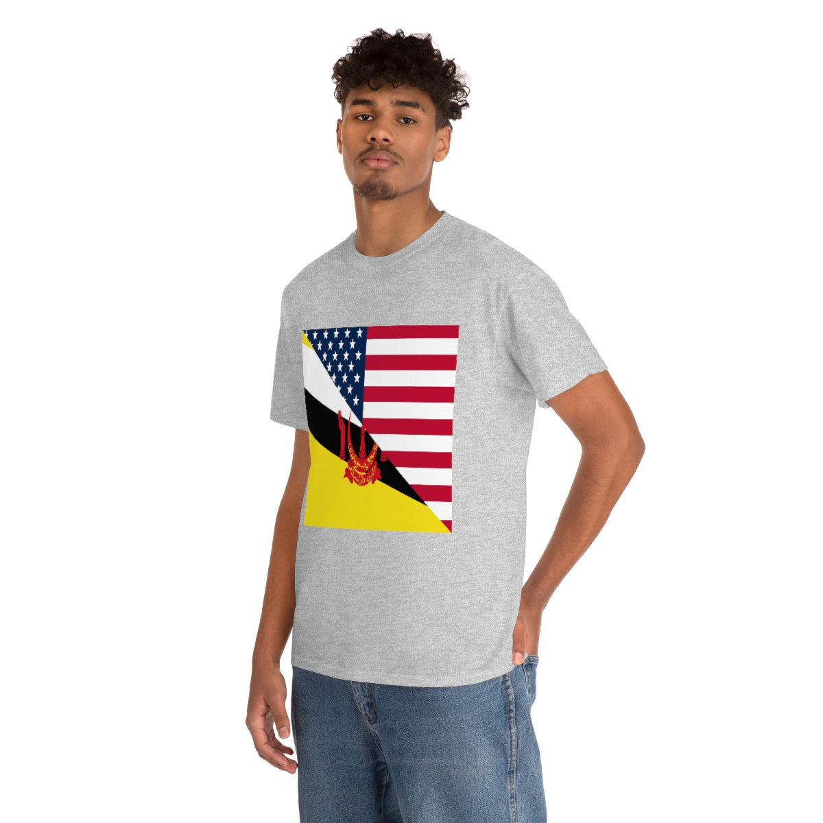 Brunei American Flag Half Bruneian USA T-Shirt | Unisex Tee Shirt