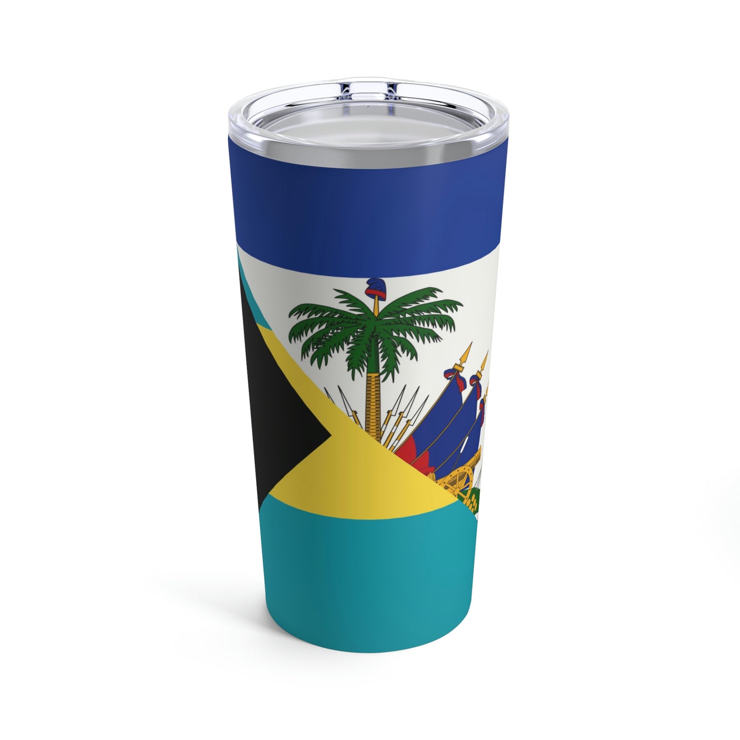 Haiti Bahamas Flag | Half Haitian Bahamian Flag Tumbler 20oz