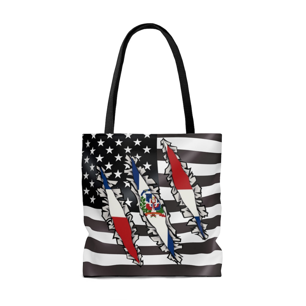 Dominican Republic American Flag Tote Bag | DR USA Expatriate Bag